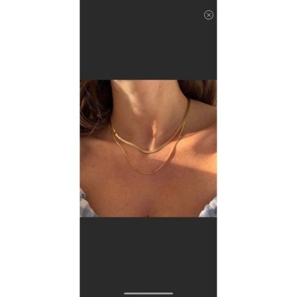 Gold plated Boho Double Layer Necklace - Picture 6 of 6